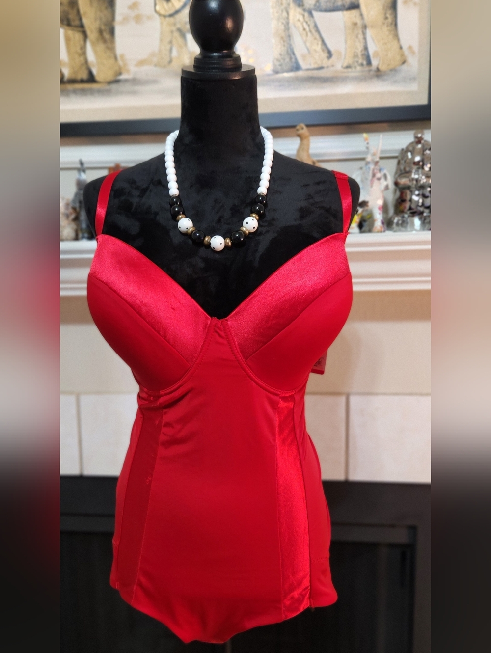 Red Satin Bodysuit Shapper